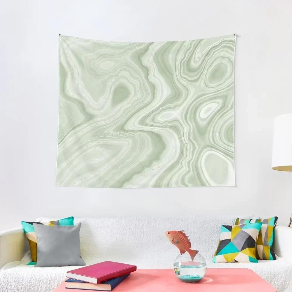 

Soft Pastel Green, Sage Green Marble Tapestry Decoration Aesthetic Hanging Wall Tapestry