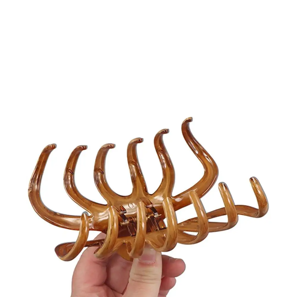 Sweet Maillard Style Large Hair Claw Oil Painting Headwear Plastic Hair Clip Korean Grab Clip Shark Clip Travel