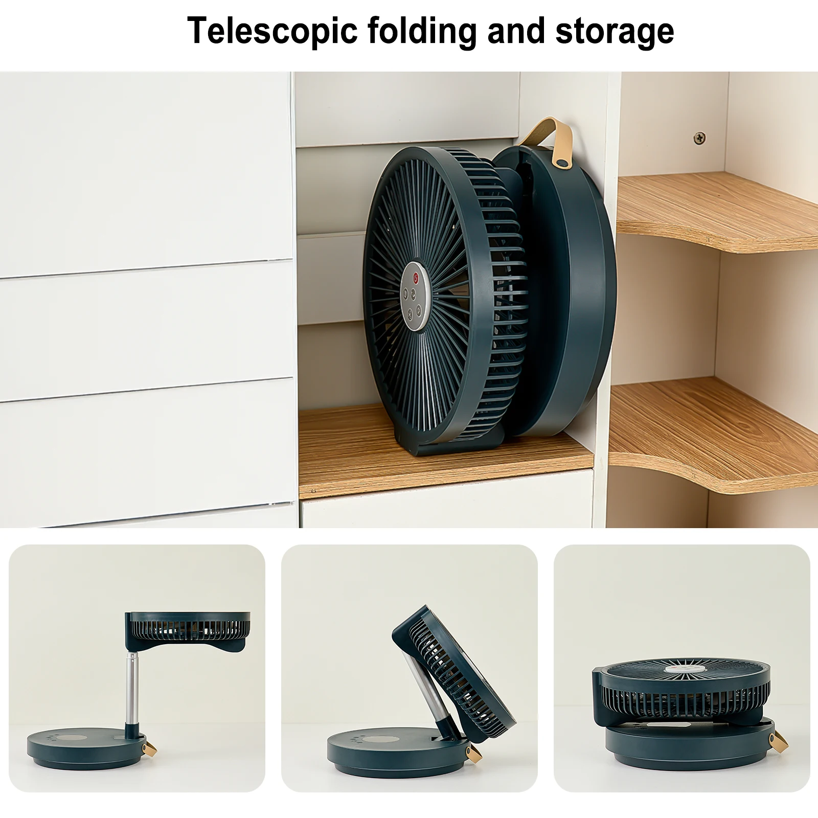 10 بوصة سبائك الألومنيوم التخييم في الهواء الطلق مروحة قابلة للطي التحكم عن بعد غرفة نوم المنزل مروحة صامتة ضوء الليل سوينغ مروحة اليسار واليمين