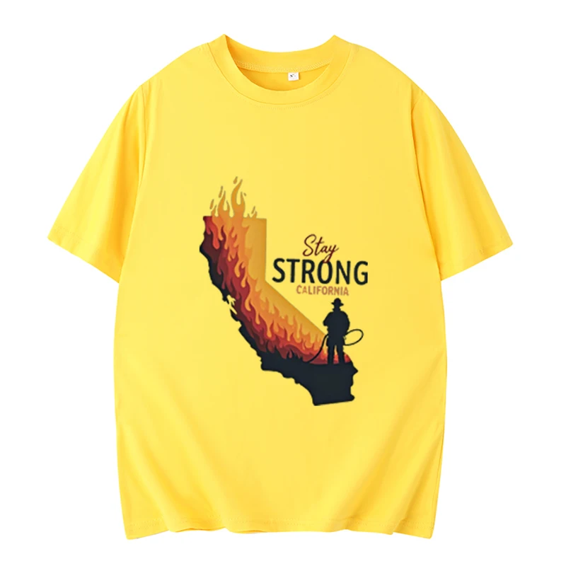 Pray for Los Angeles California Oversized T-Shirt, Firefighter Support, Wildfire Awareness, Fire Recovery, Fire Support, Unisex