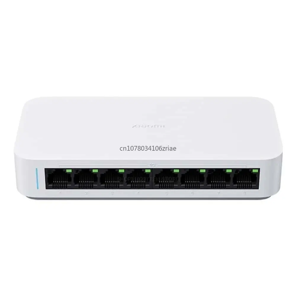 สวิตช์เครือข่ายอีเทอร์เน็ต Gigabit ของ Xiaomi รุ่น Originala 8 พอร์ต 10/100/1000Mbps อีเทอร์เน็ตประสิทธิภาพสูง ตัวแยกสัญญาณอินเทอร์เน็ต 16Gbps