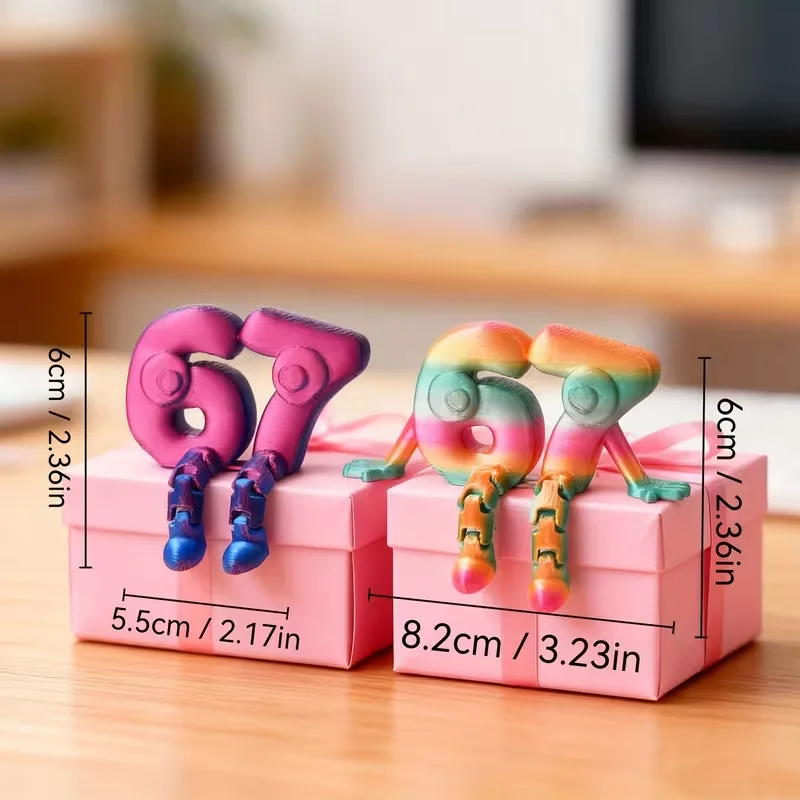 6/7 pessoas digitais 3d impresso brinquedo artesanato criativo casa desktop ornamentos decorativos articulações figuras de ação móveis 6/7 modelo brinquedos