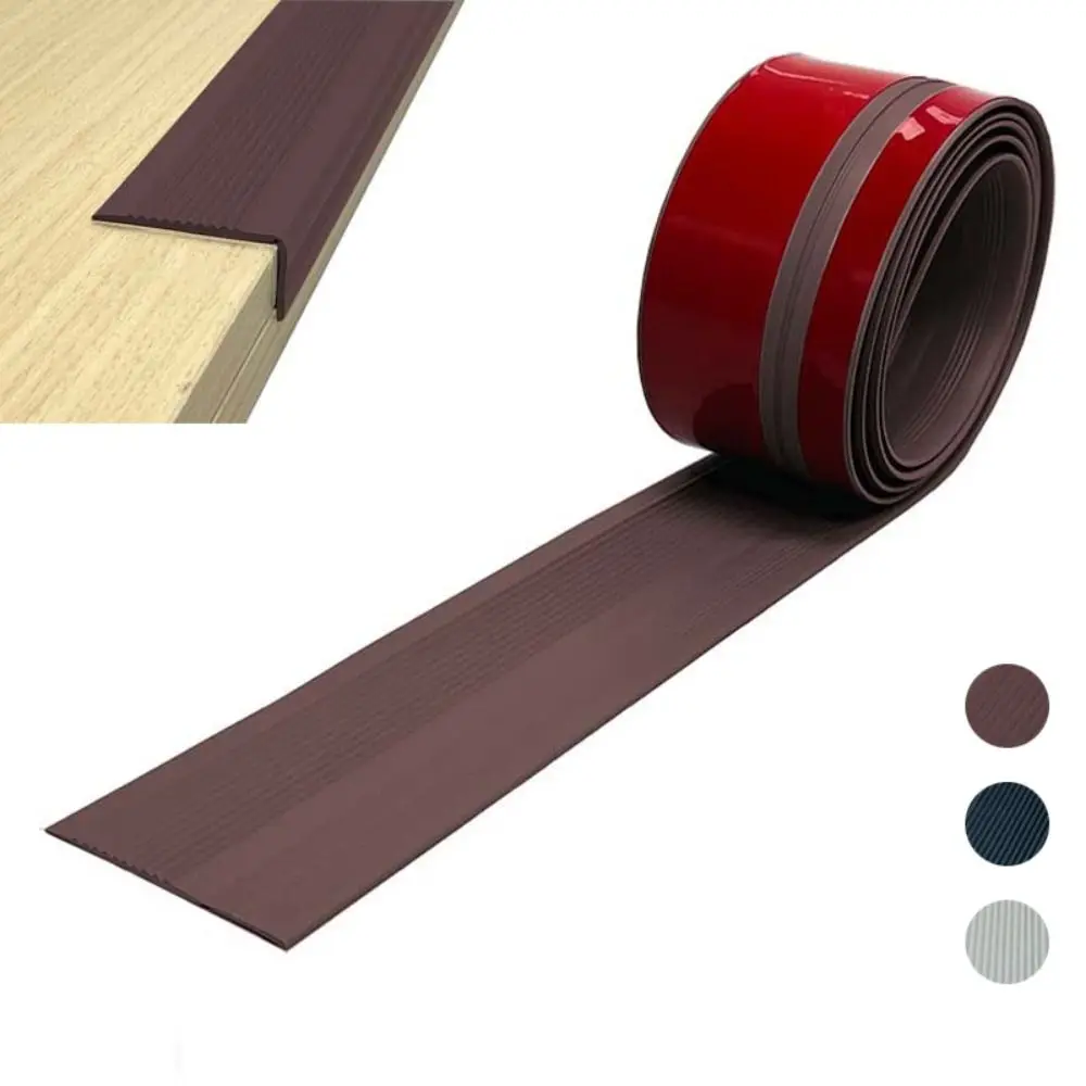 100cm Stair Safety Non-Slip Strip Peel and Stick Self-Adhesive Staircase Edge Trim Flexible PVC Decorative Strip Indoor Outdoor