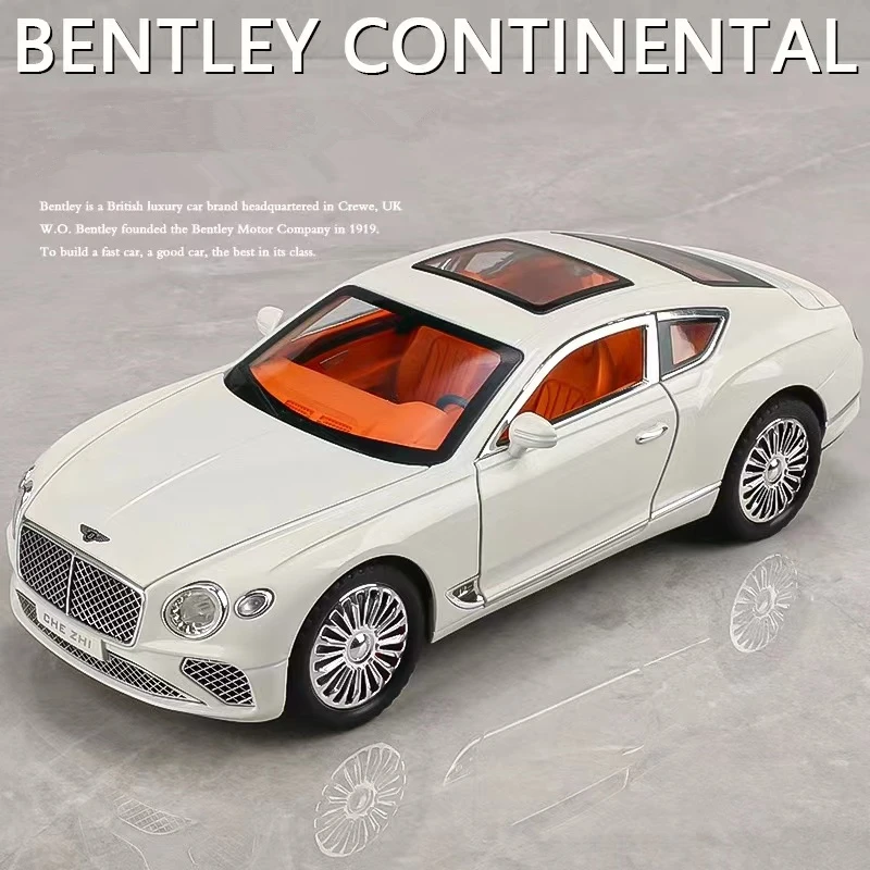 

1:32 Continental GT Alloy Luxy Car Model Diecasts Metal Car Vehicles Model Sound and Light Simulation Collection Kids Toys Gifts