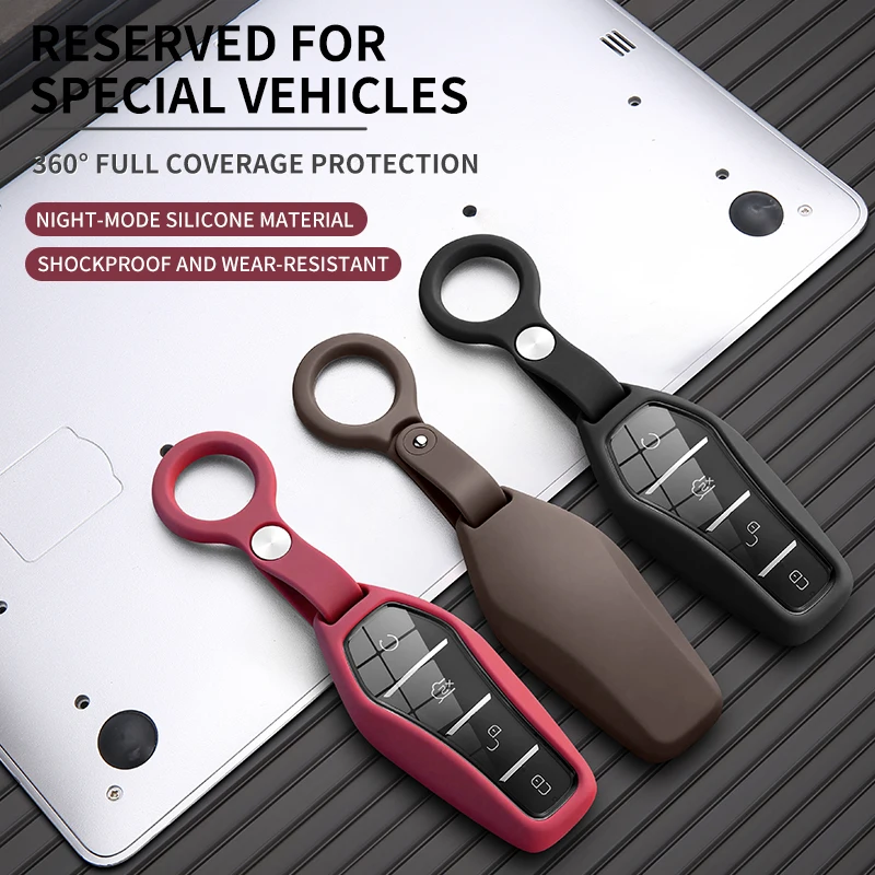 Liquid Silicone Rubber Car Key Case Cover For BYD Han Yuan UP Qin Pro EV Dolphin Song Plus DMI Seagull Seal 06 Escort 7 Tang L