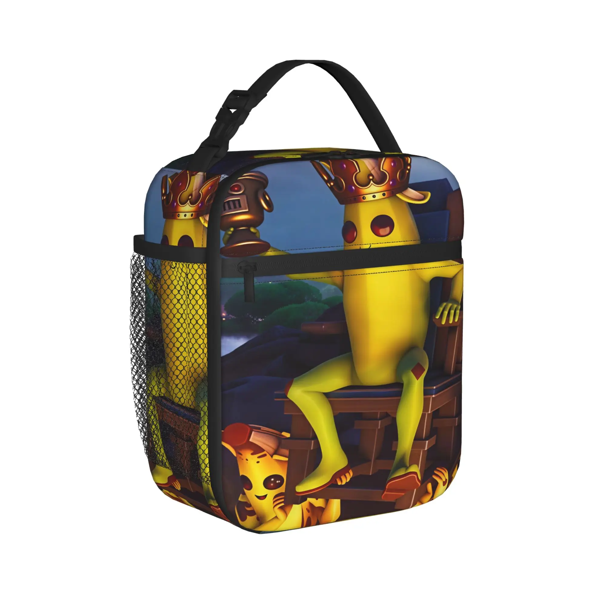 Peely Victory Royale Banana  Lunch Bag  Office Lunch Box For Women Funny Print Thermal Lunch Bags Oxford Portable Cooler Bag