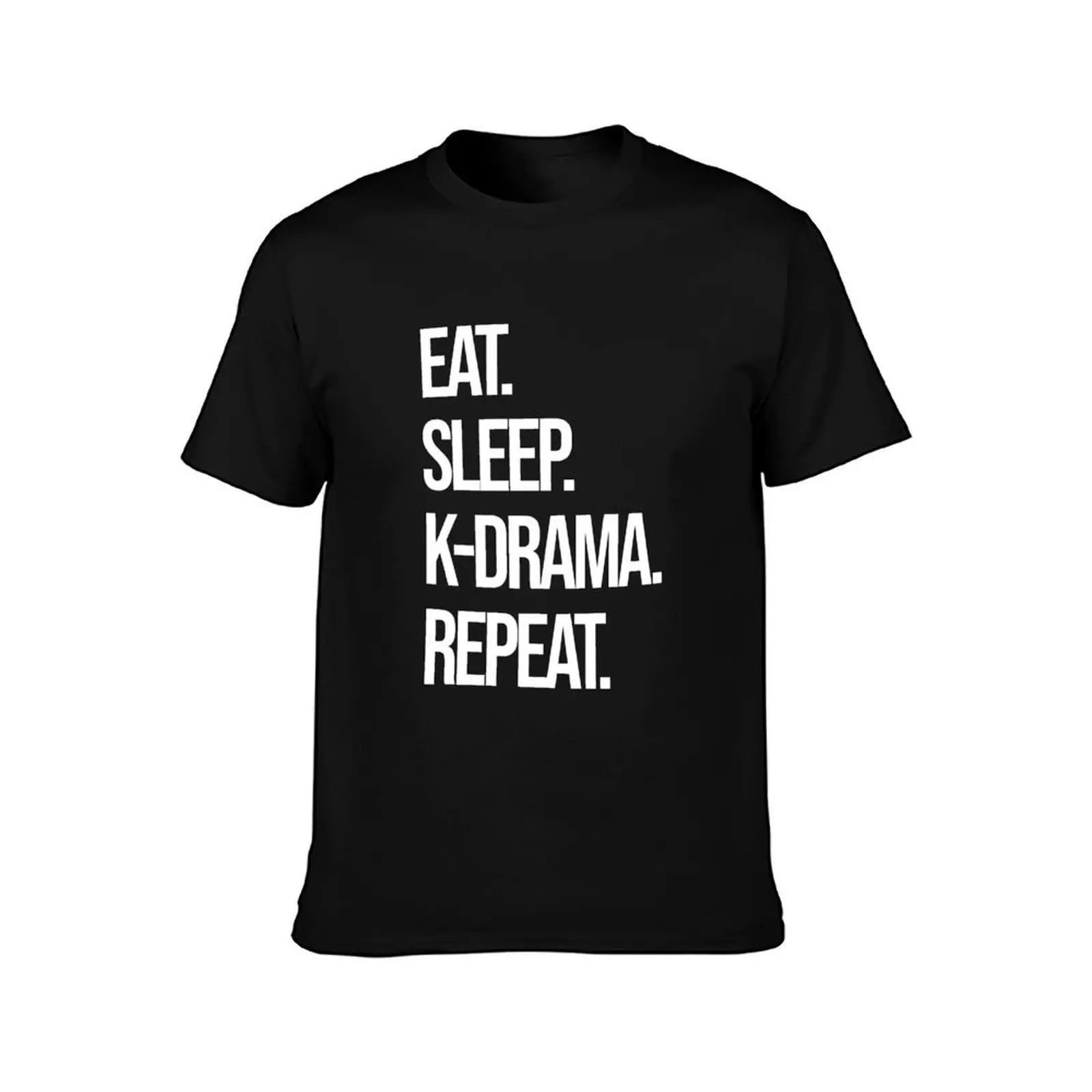Eat Sleep K-Drama Repeat Tshirt Korean Fan KDrama Hallyu Tee T-Shirt Summer Casual Cotton Tee, Unisex Men Women