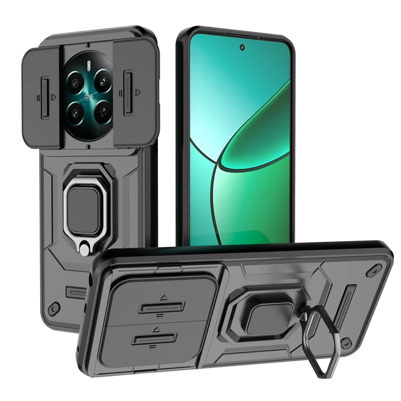 For OPPO Realme 12 Case Cover Realme 12 Realme12 4G Capas Back Armor Bumper Shockproof Camera Lens Ring Holder Fundas Realme 12 image 3
