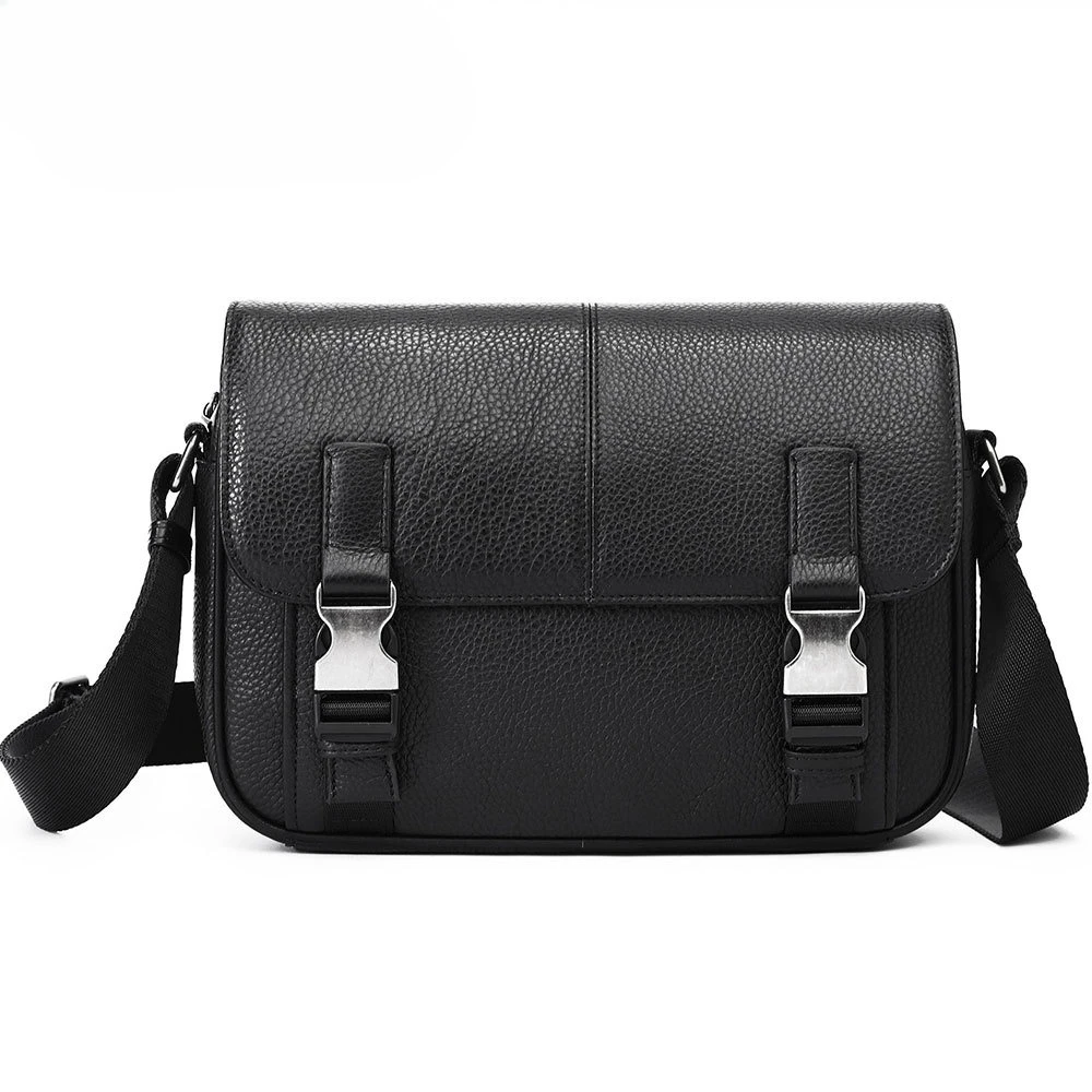 Executive Leather Crossbody Bag - Men's Large Capacity Single Shoulder Bag, Premium Top Layer Cowhide Work Satchel