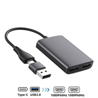 USB 3.0/Type-C to Dual 1080P 60Hz HD Display Adapter 2 Different Screen Extender MST Hub for M1 M2 Mac10.15 Windows10 Laptop PC