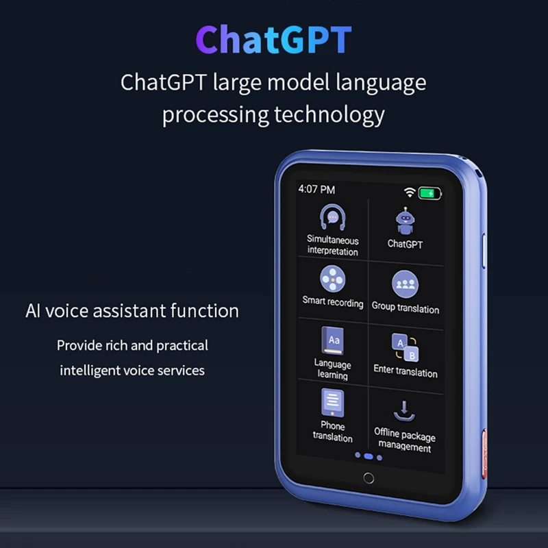 New-S30 Voice Translator Chatgpt Multi-Language 4G SIM Realtime Translation Device For Travel Learner Intelligent Translated