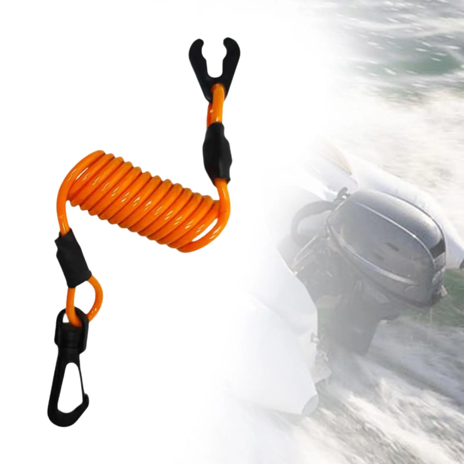 

Outboard Kill Stop Switch Key Lanyard Rope Sturdy 4mm Diameter Accessory Waterproof Easily Install Orange Wrist Strap Scalable