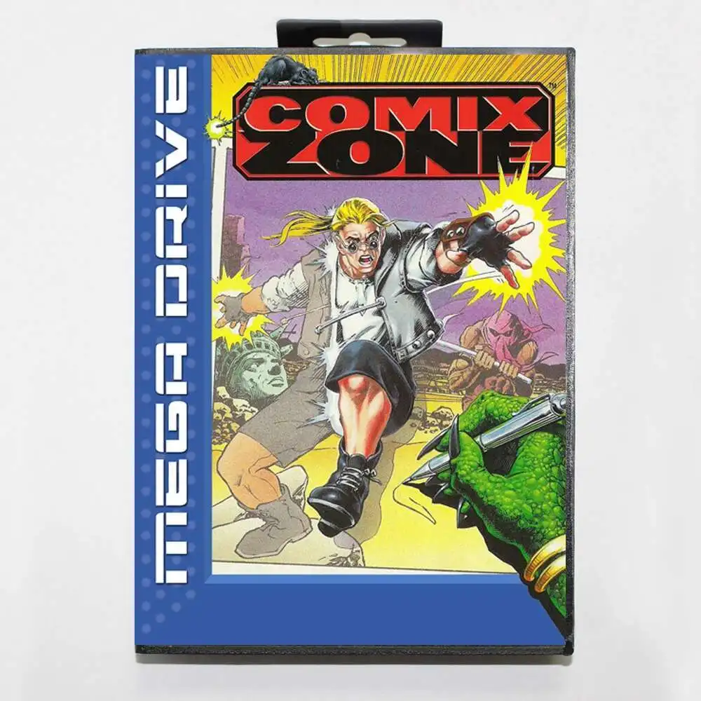 

Comix Zone with EUR/USA/JAP/BR/RU Box for 16 Bit Sega MD game Cartridge Megadrive Genesis system