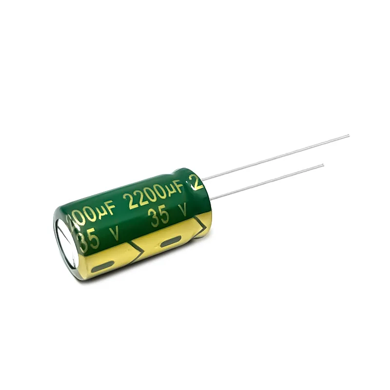 25pcs 35V 2200uF Electrolytic Capacitor High Frequency Low ESR High Quality Green Gold 13x20 16x20 13x25 16x25mm