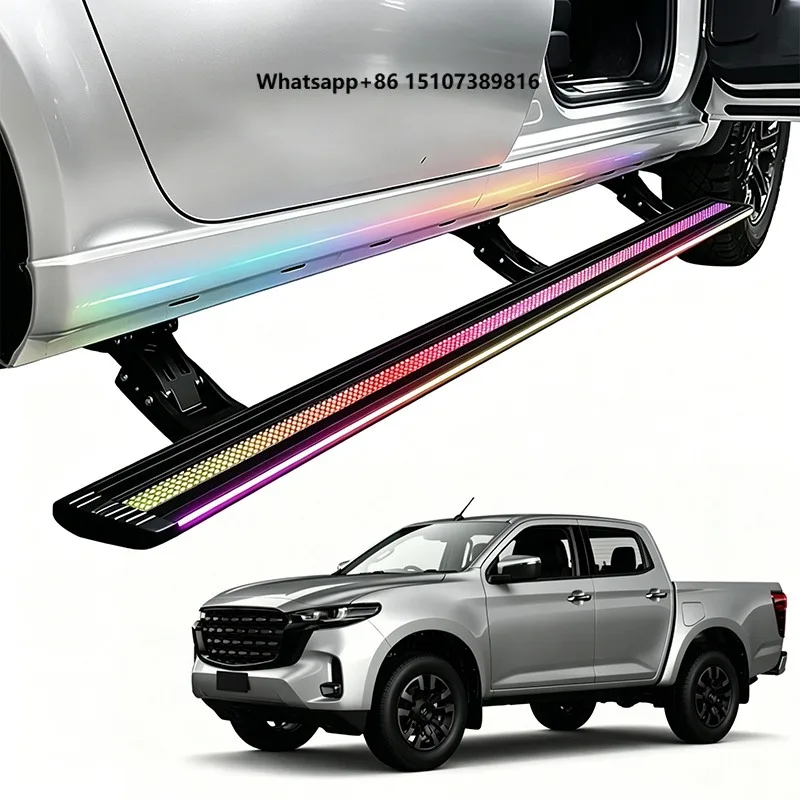 Automatic Electric Power Side Step Neon Led Dual Lights Running Board for BT-50 Crew Cab 2017+
