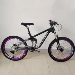 27.5 Inch Downhill Mountain Bike Soft Tail 11 Speed Double Damping DH Bicycle Aluminum Alloy MTB for Adults Hydraulic Brake