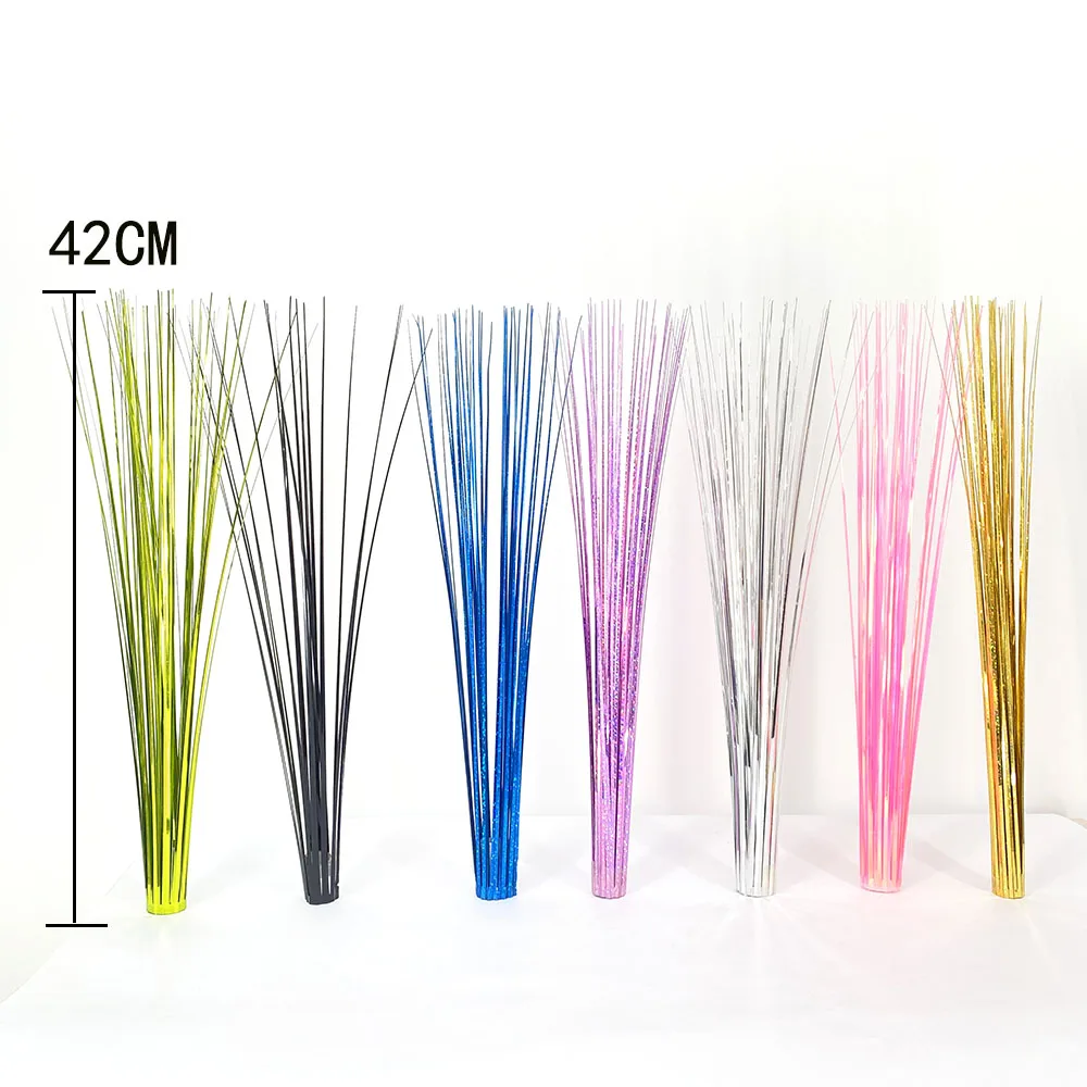 DIY Christmas and Halloween Decoration Materials PVC Laser Onion Grass Artificial Plant Decoration Fake Grass Stage Props