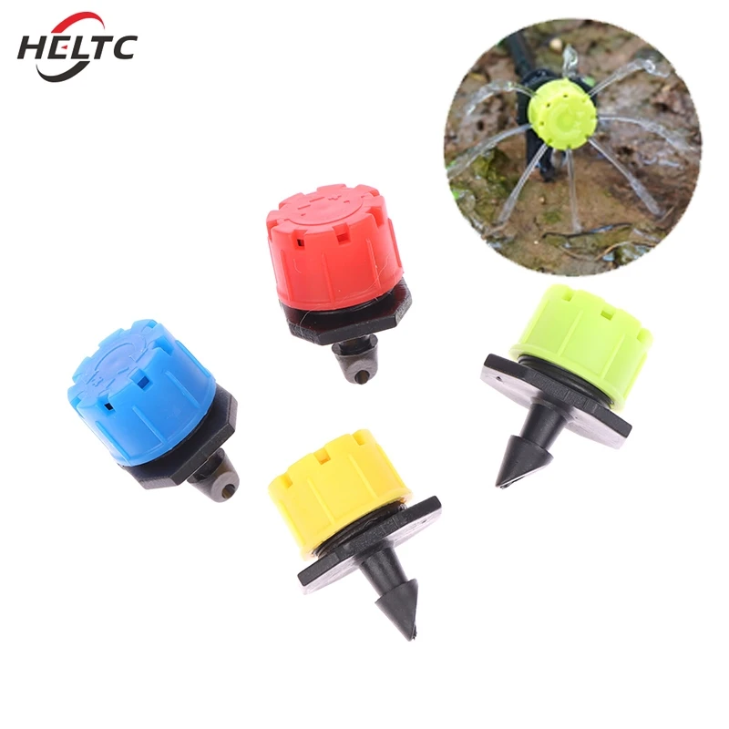 100Pcs 8 Hole Adjustable Irrigation Dripper Sprinkler Emitter Dripper Micro Drip Irrigation Sprinkler For Garden Watering System