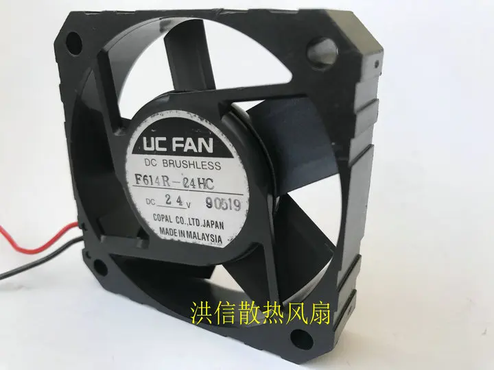 Freight free original UC FAN F614R-24 HC DC24V 2-wire 6CM 60 * 15MM frequency converter industrial control cooling fan