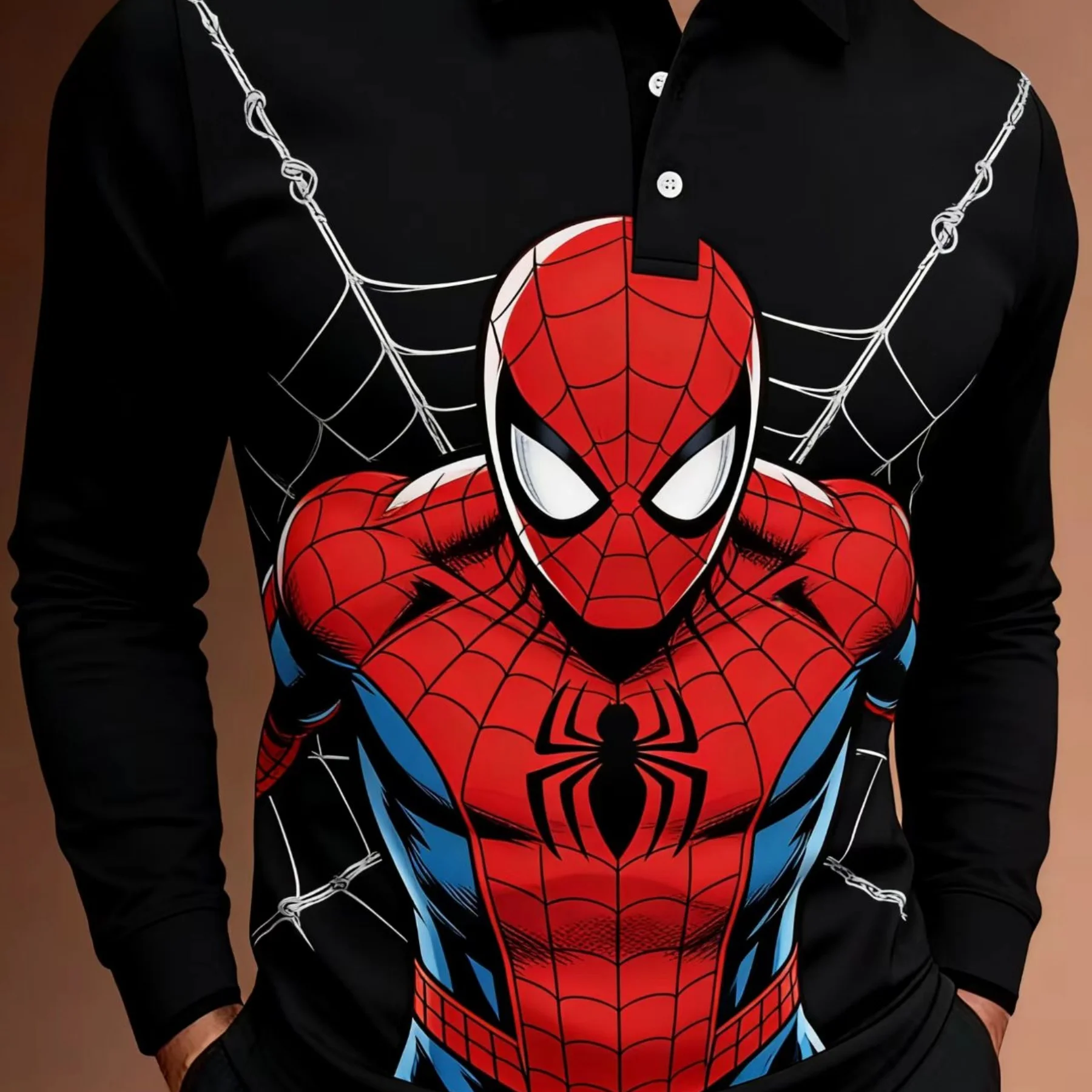 

Marvel Themed Long Sleeve Polo – Iron Man, Hulk, Captain America, Spider-Man Designs