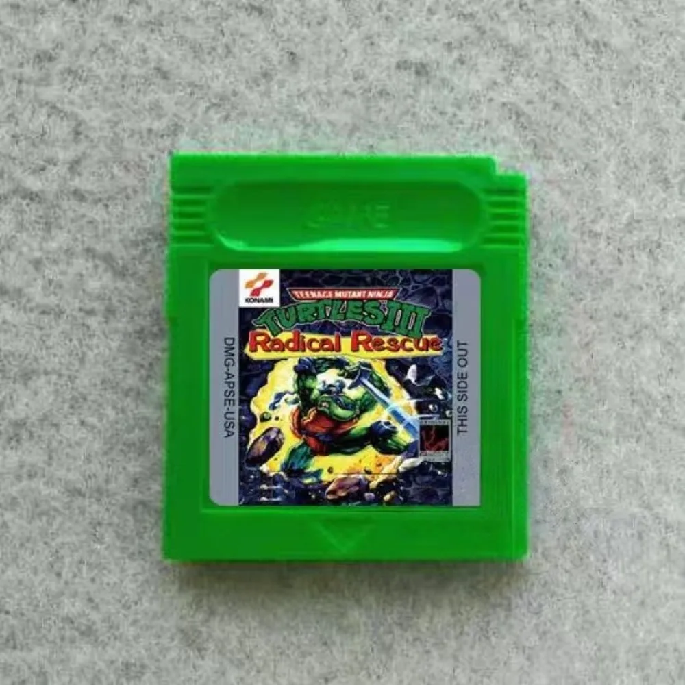 Cartucho de Juego GB GBC GBA SP Compatible con Teenage Mutant Ninja Turtles 3 Radical Rescue Versión en Inglés