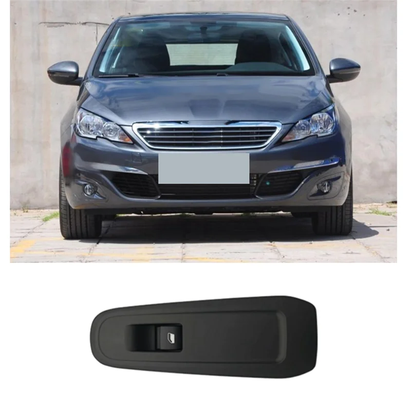 

#860A Car Co-Pilot Electric Window Control Panel Switch for Peugeot 408 308S 2006 98074459ZD (Black)