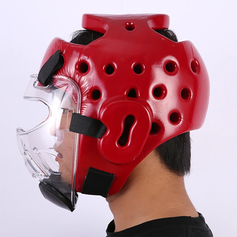 

Transparent Helmet Masks Visible Sports Protective Head Cover Karate Men Women Face Guard Skating Skiing Outdoor Mask Protector