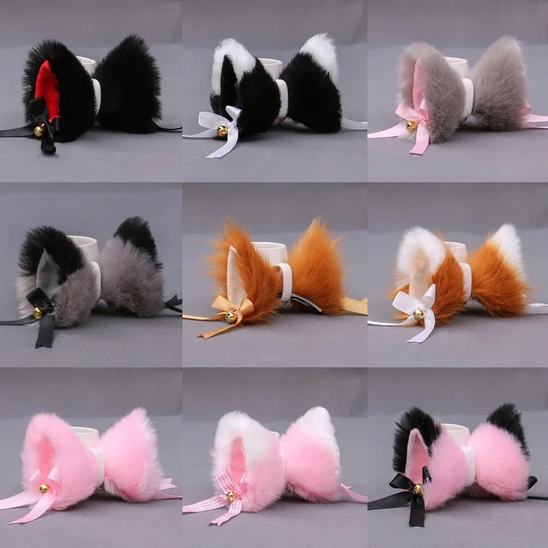 1 Pair Plush Animal Ears Hairpins Furry Fluffy Fox Cat Ears Hairpin Cosplay Hair Clips Party Performance Costume Accessories