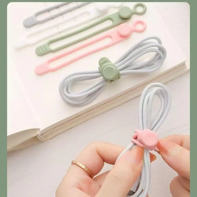 NEW NEW Silicone ,,Cable Straps,Reusable Cord Ties,Travel Cable Organizer ,Cute Elastic Tie, Wire Ties