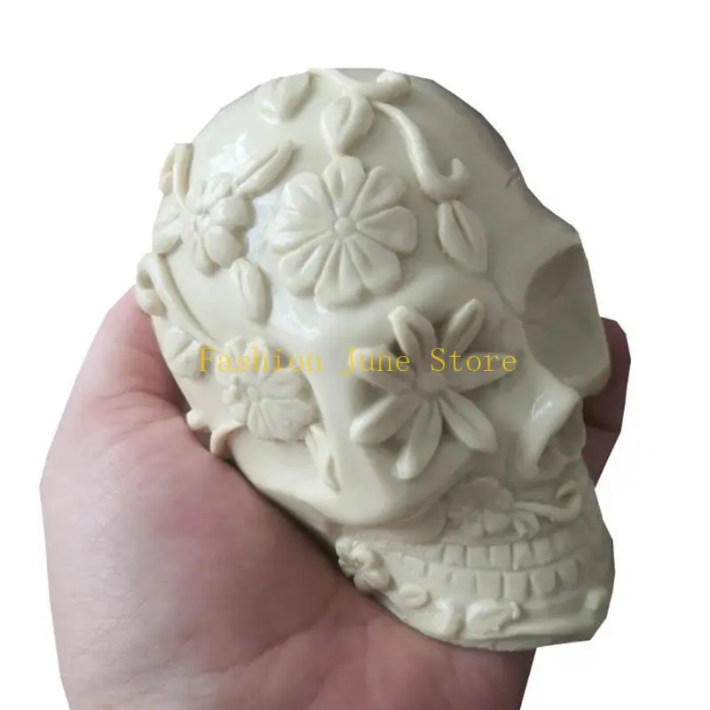 N5KA Flower Skull Mold European and American Classical Characters Scented Material Mold Home Decoration