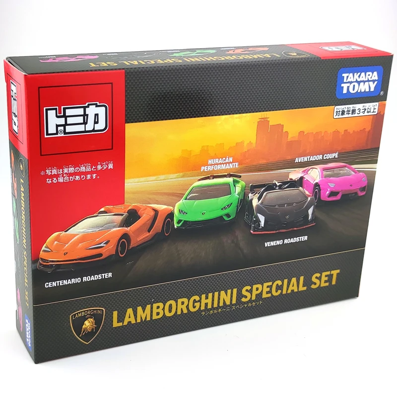 TAKARA TOMY Lamborghini diecast alloy simulation model, children's collection of decorative toys, holiday gifts for friends.