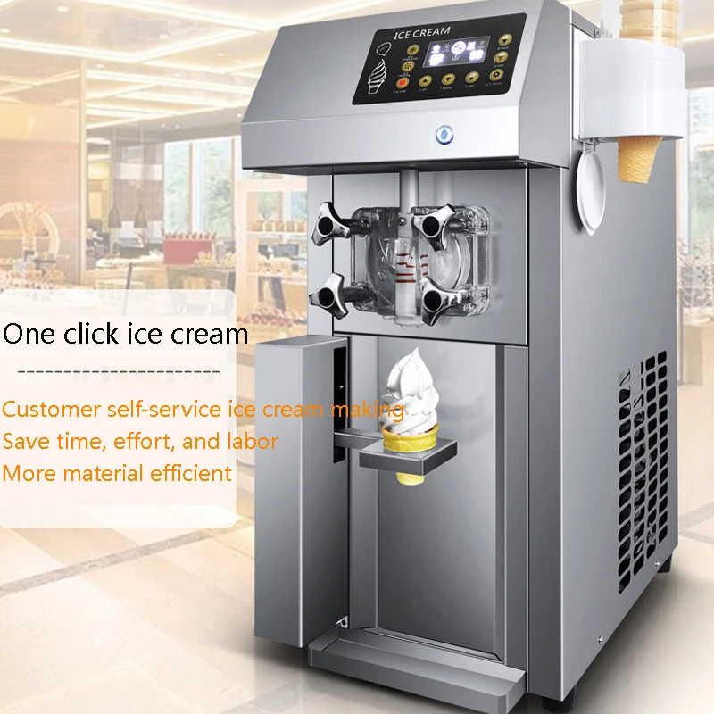 Electric 1200W 220/110V Soft Ice Cream Machine with 3 Different Flavors Fruit Freezer Hard Mixing Ice Cream Making Machine