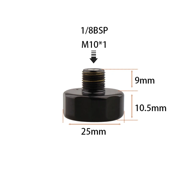Mini 350BAR Pressure Gauge M10*1 1/8BSP 25MM Diameter Manometer HPA For Station Compressor Regulator CO2 Diving Fittings