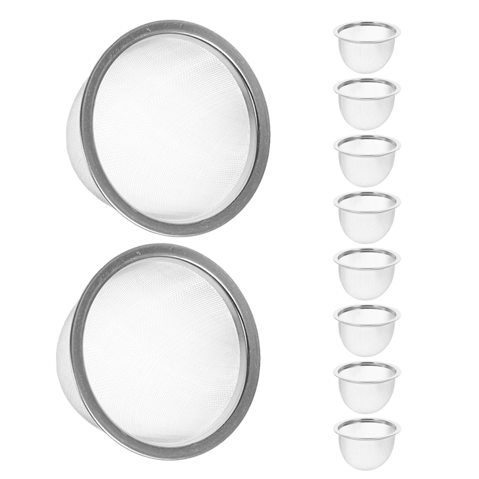 

10Pcs Mesh Tea Infuser Basket Stainless Steel Fine Mesh Tea Filter for Loose Leaf Flower Coffee Steeper Reusable for Teapot