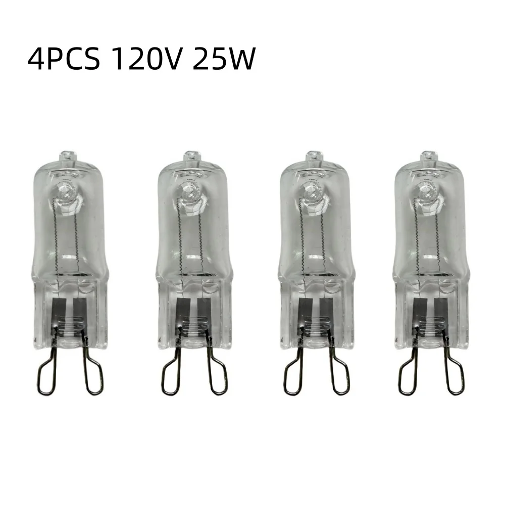 4PCS 120V 25W G9 Oven Light High Tempe Resistant Durable Bulb Lamp for Ovens Fans Etc.