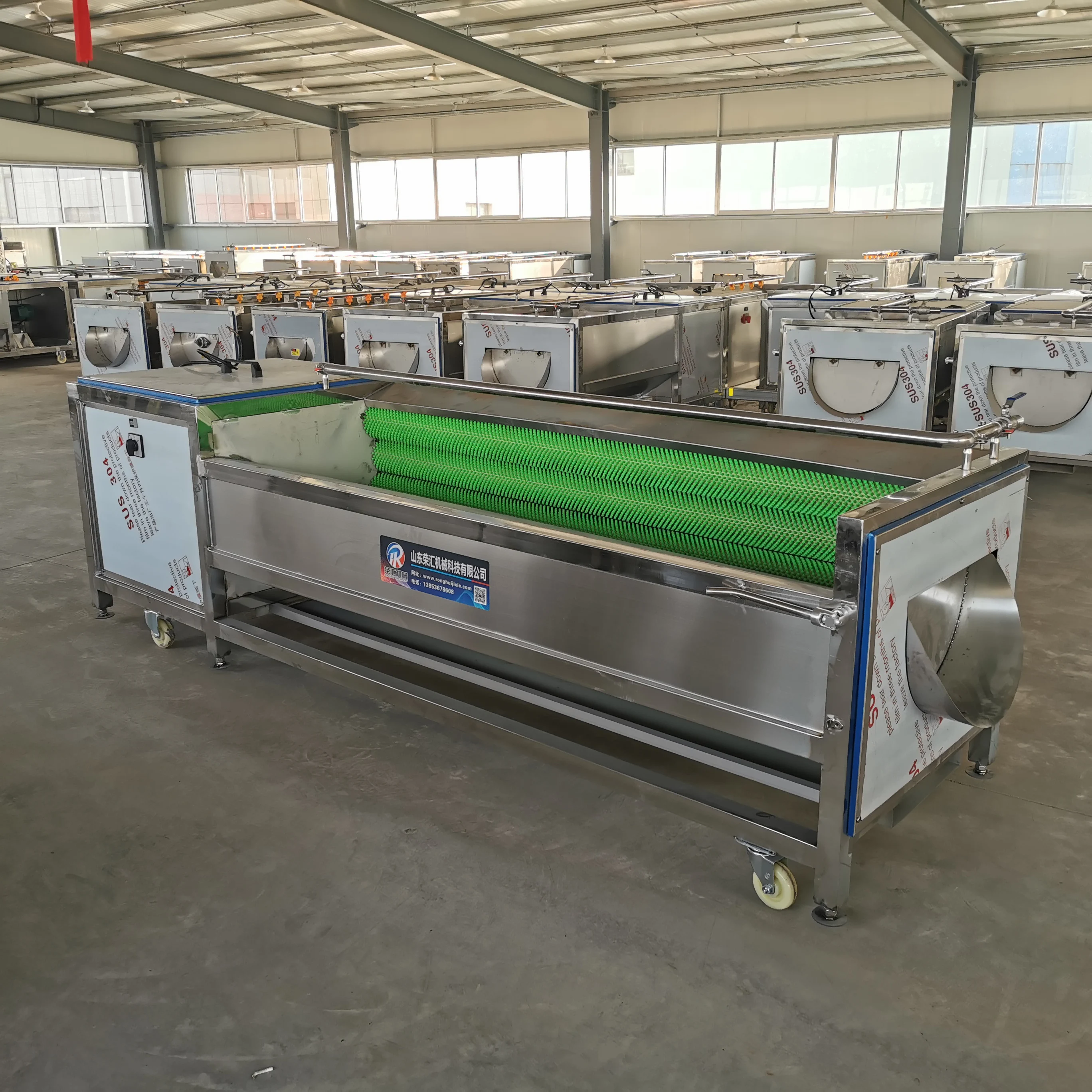 

Industrial brush roller onion lotus carrot fresh ginger potato cassava washing machine peeling machine