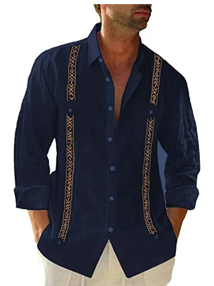 

Color Blo Printed Button down irt Slim Fit ort Sve Повседневный мужской воротник с воротником из эластичной ткани