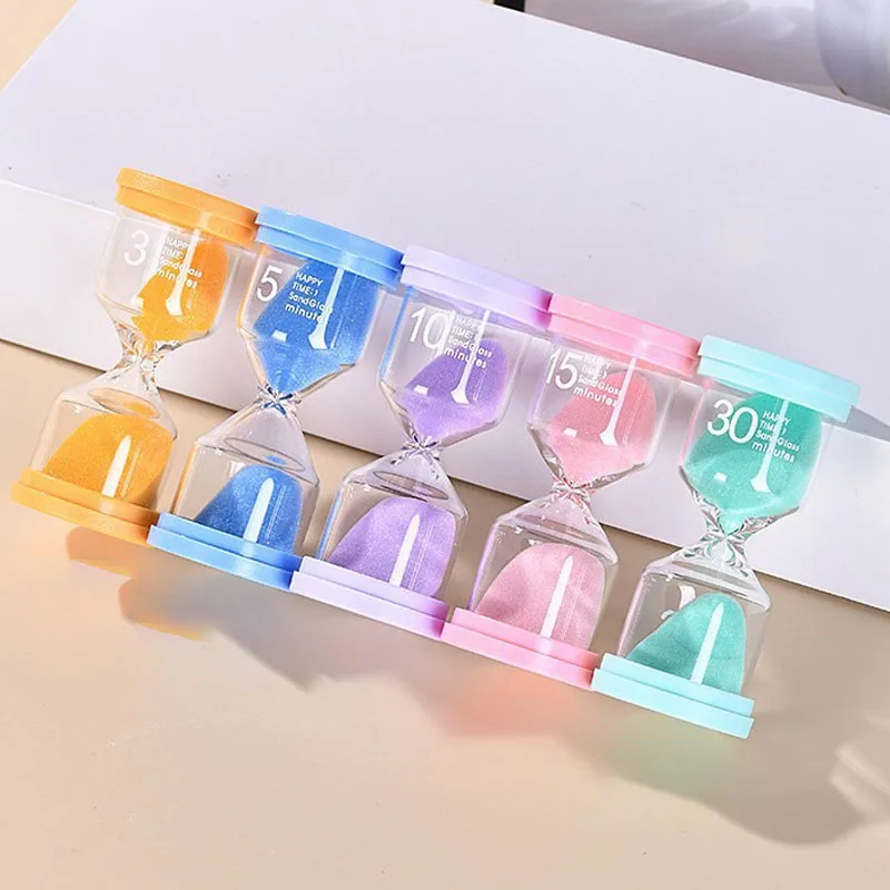 Colorful Hourglass Children Gift Toy Child Tooth Brushing Hourglass Sand Watch Sandglass Timer Glass Home Decoration Sand Clock