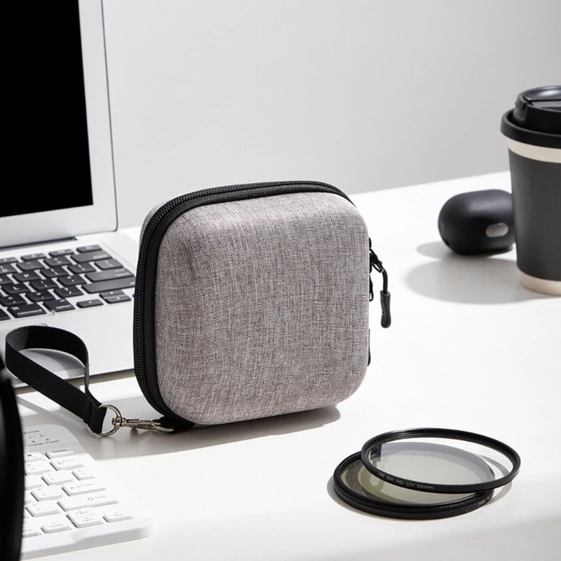 K3NB Lightweight Round Filter Container Bag Featuring Reinforced Edges And Spacious Interior For Various Sized Lens