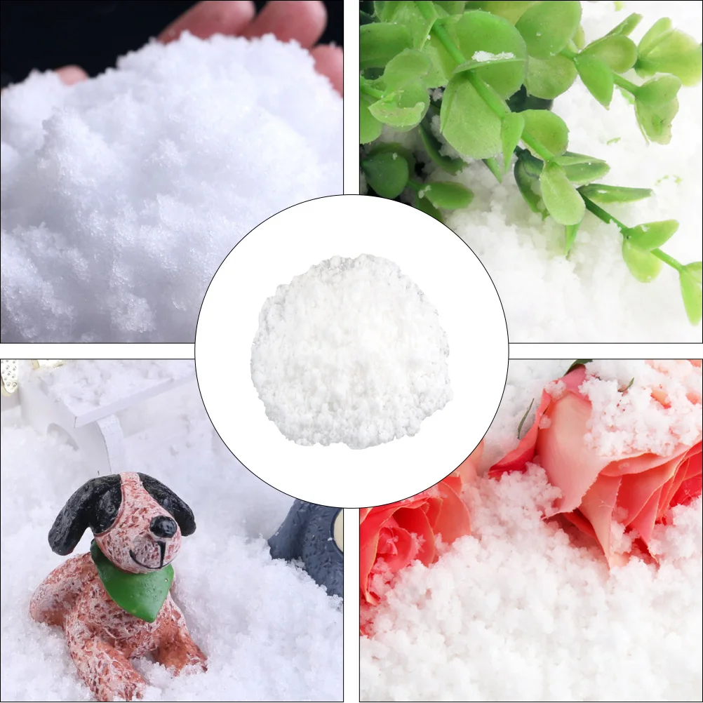 500 G Snow Powder Artificial for Christmas Fake Winter Holiday Decorations Absorbent Resin Small Crafts DIY