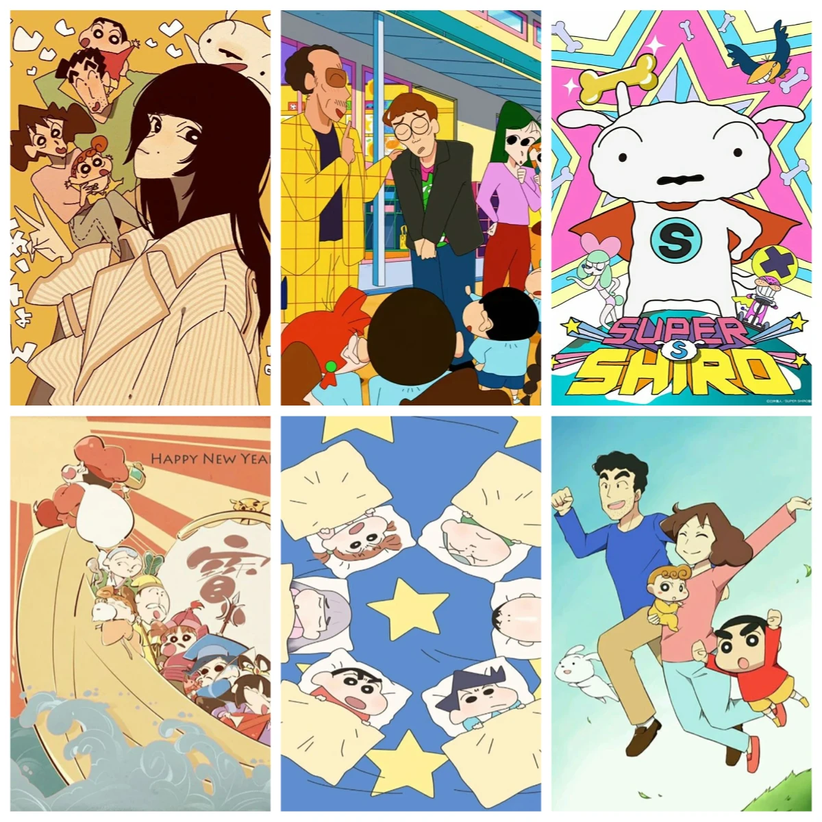 500/1000pcs Adult Jigsaw Puzzles Crayon Shin-chan Anime Suitable for Adults & Families -  Challenging Large Pieces, Portable