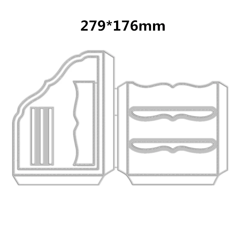 2022 3D The Notebook Cover Die Set Metal Cutting Dies for Scrapbooking Embossing Frame Card Craft Christmas Crafts