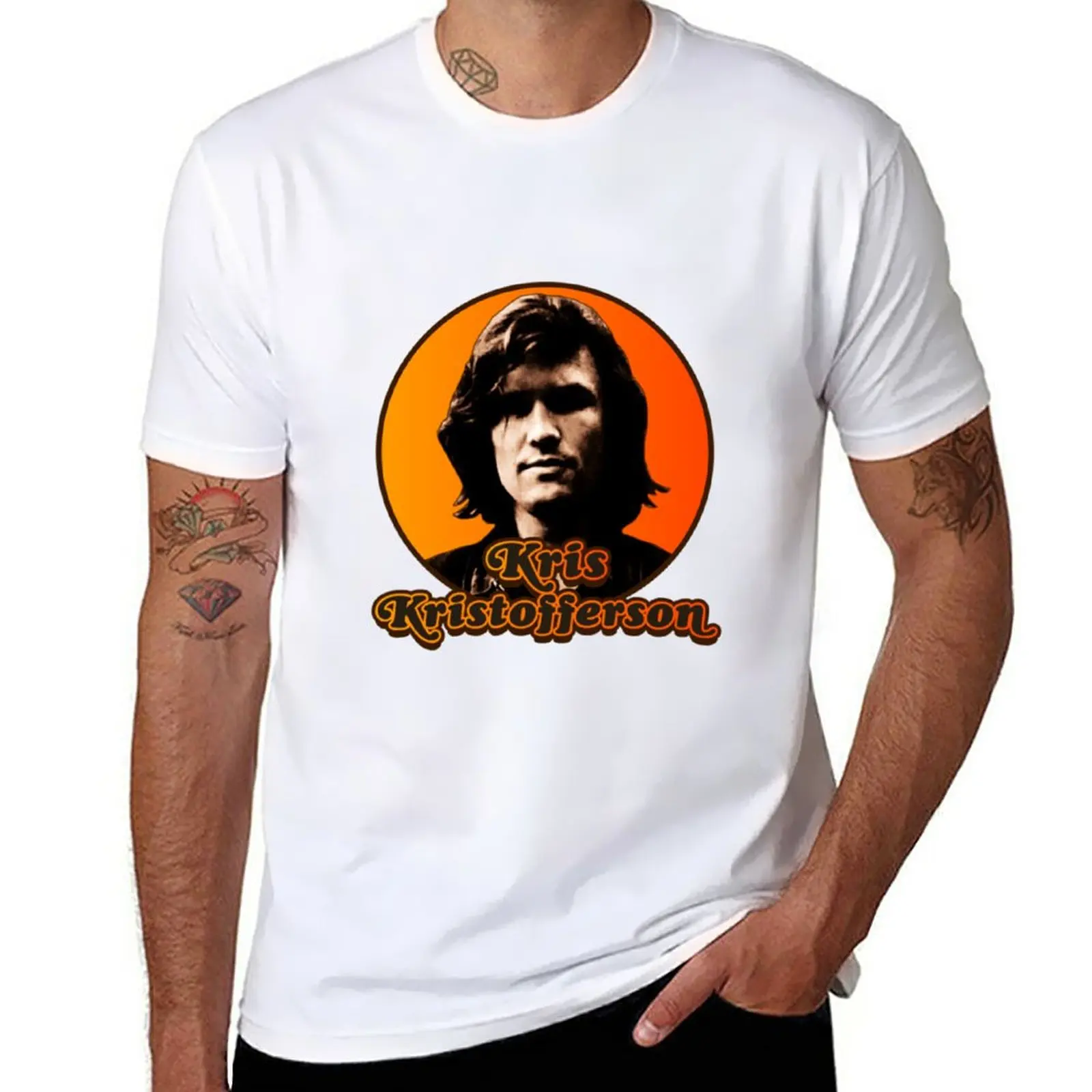 New Kris Kristofferson T-Shirt custom t shirts anime clothes Oversized t-shirt quick-drying t-shirt mens t shirt