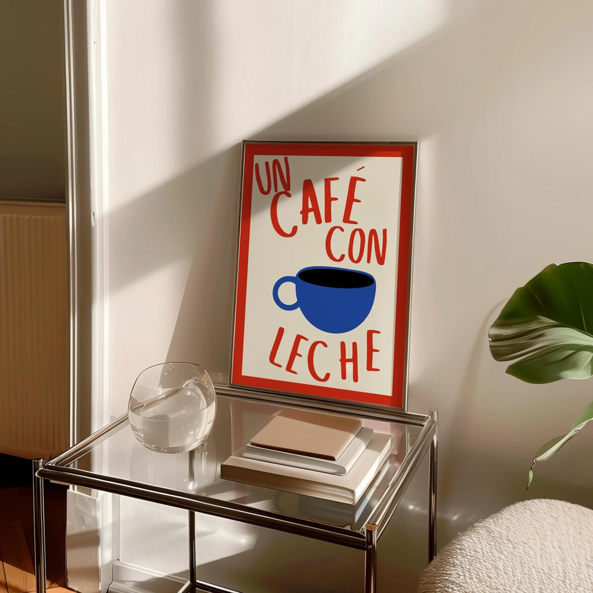 Cafe Con Leche Spanish Kitchen Coffee Lovers Wall Art Print Canvas Painting Poster Picture For Living Room,Bedroom Home Decor image 4