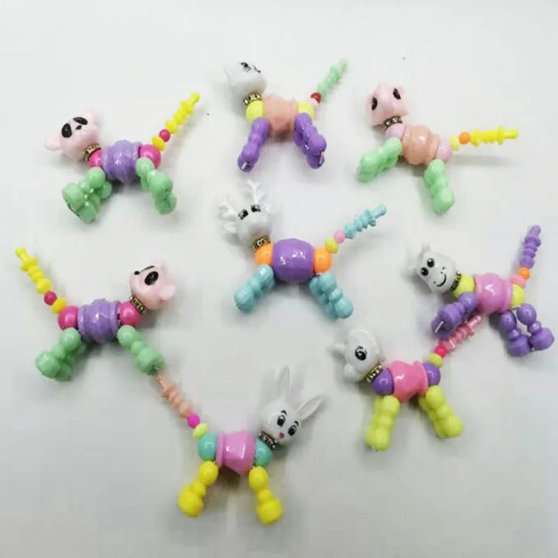 3/6/9/12 Stück Vielseitiges Perlenarmband für Kinder DIY Twist Music Magische Tierperlen Anti-Stress Stressabbau-Spielzeug Neuheit Spielzeug – Detail 3