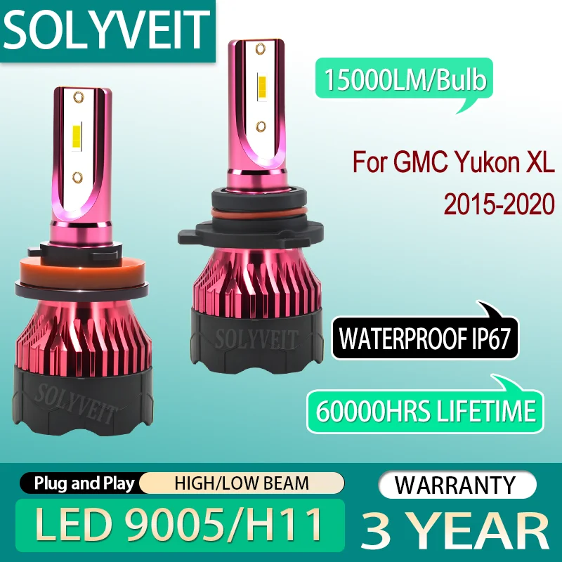 

Dustproof & Waterproof Quick-Install reliable 9005 H11 LED HIGH LOW BEAM HEADLAMP FOR GMC Yukon XL 2015 2016 2017 2018 2019 2020