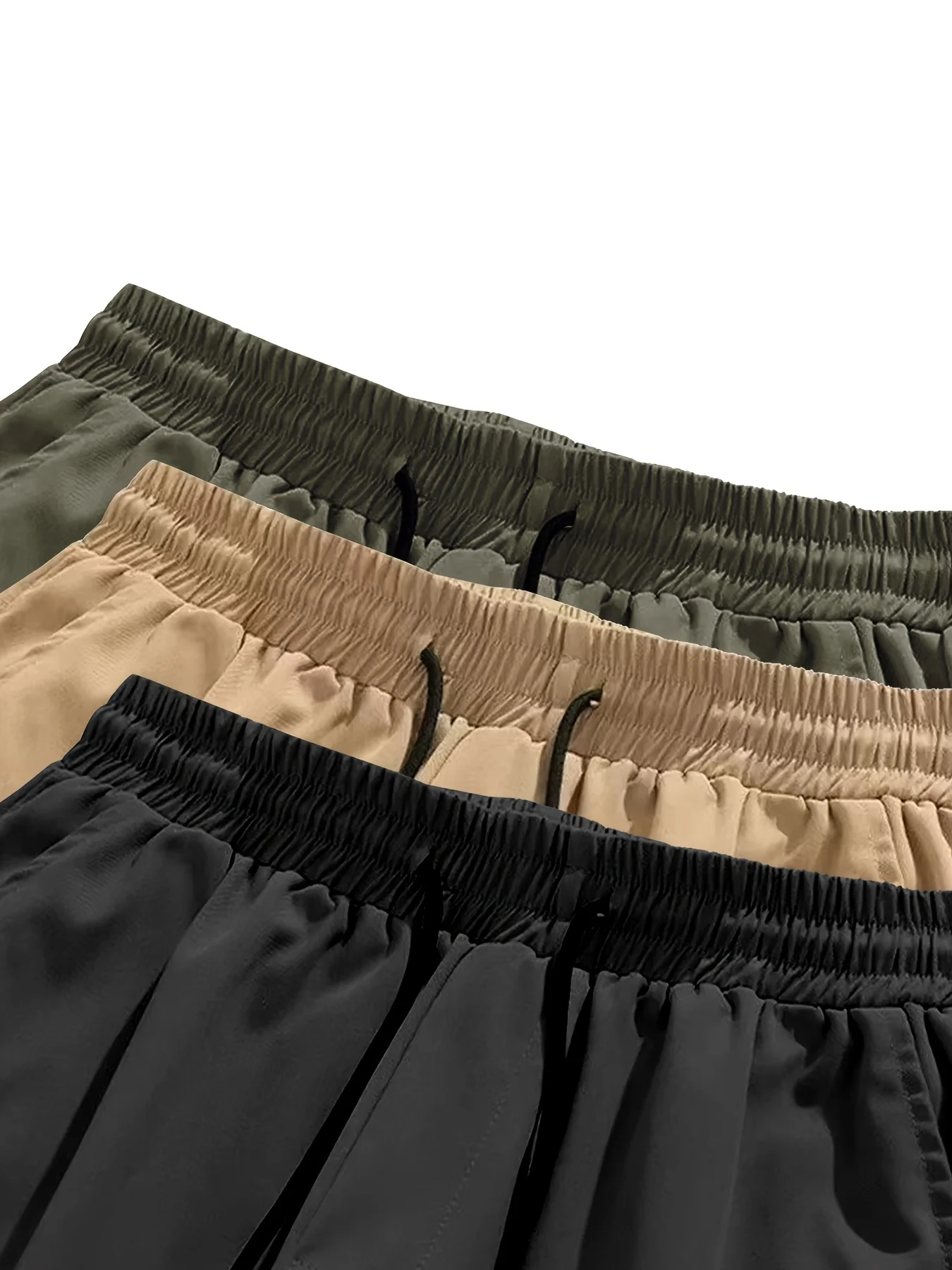 3 Pack Plus Size Men Cargo Shorts Summer Loose Fit Jorts Baggy Streetwear Casual Running Y2k Man  Short Pants Oversize