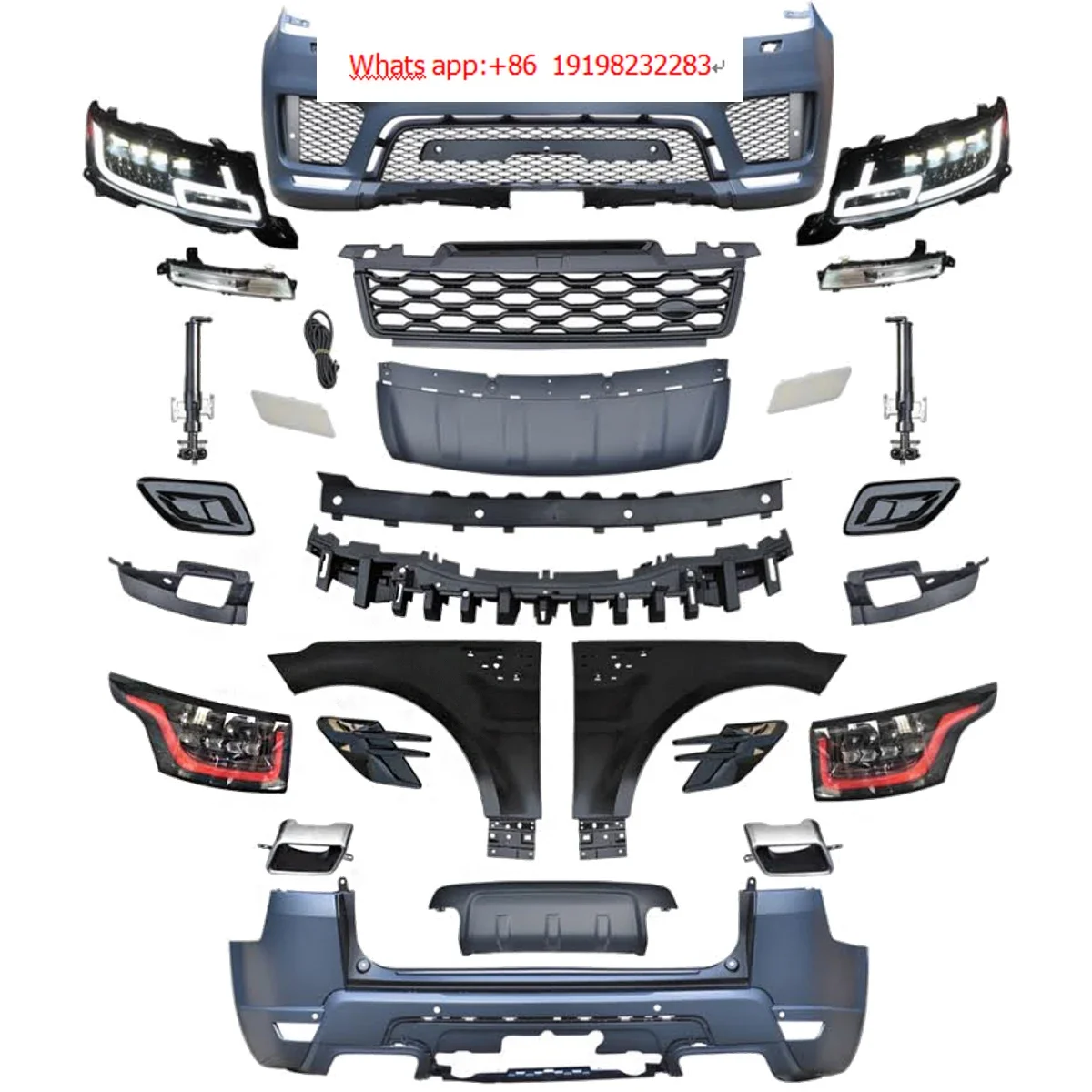 Consist of grill bumper body kit for Land Rover Range Rover sport L494 2014-2017  Alterated to 2020.