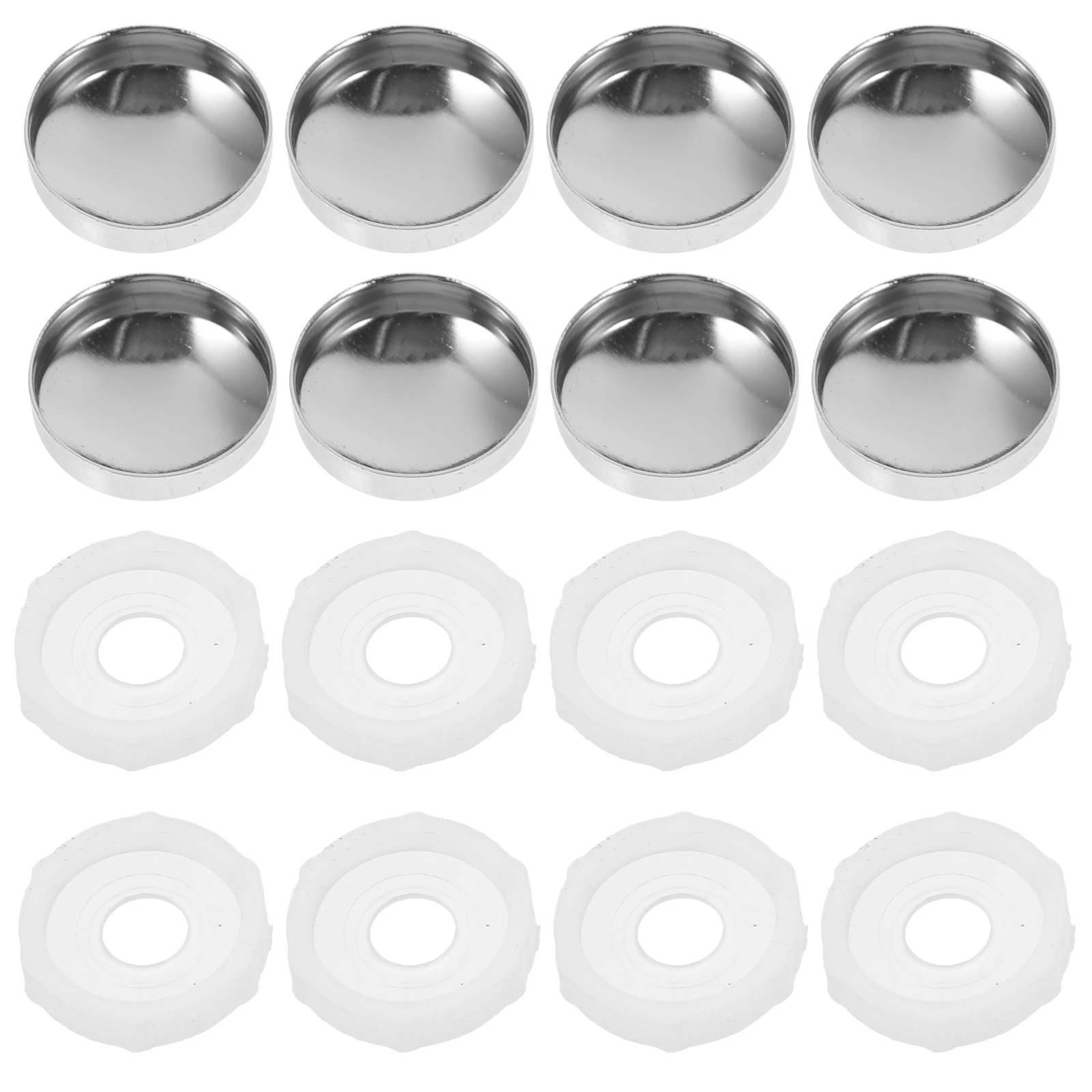 

100pcs Decorative Bolt Caps Glass Mirror Screw Protectors Round Screws Cover For Advertising Board Woodworking Sign Frame