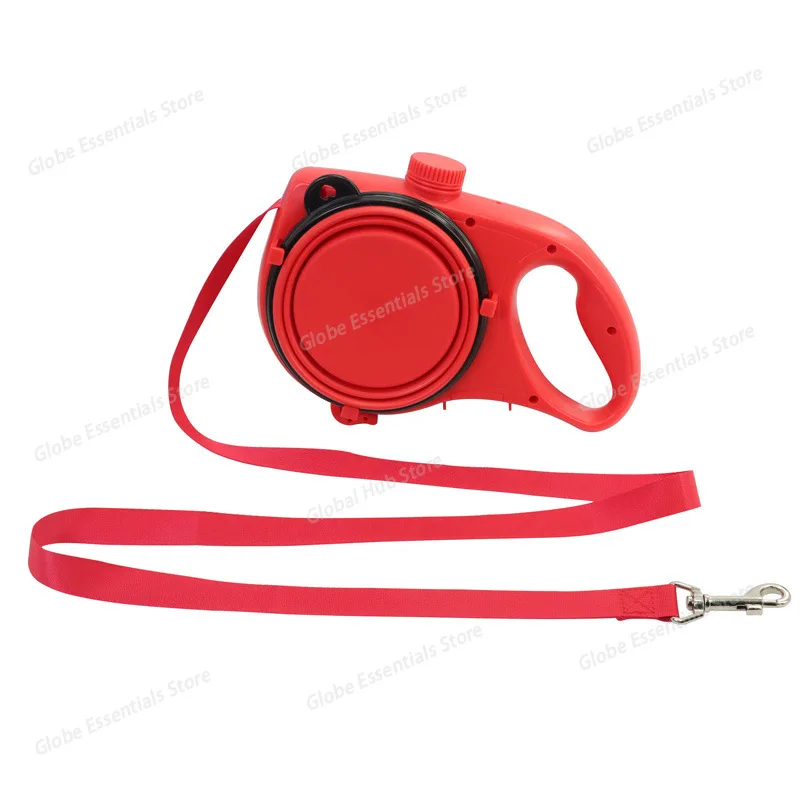 Multifunction Pet Dog Leash with Builtin Water Bottle Bowl Waste Bag Dispenser for Outdoor Walking Traction Rope Pet Accessories